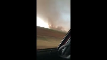 Tornado Forces Storm Chasers to Flee in Crowell, Texas