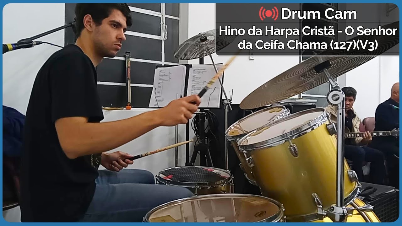 ASL - Hino da Harpa Cristã - O Senhor da Ceifa Chama (127)(V3) - Drum Cam - IEADC-AHÚ