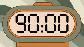 90 Minute Simple Finals Study Timer (No Music, Soft Synth Alarm at End)