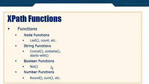 XML Tutorial   52 XPath Functions