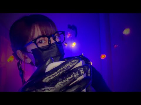 [ハロウィンASMR] お菓子くれないから耳をいたずらする！🎃 / ニット手袋, ゴム手袋 / Trick or Treat
