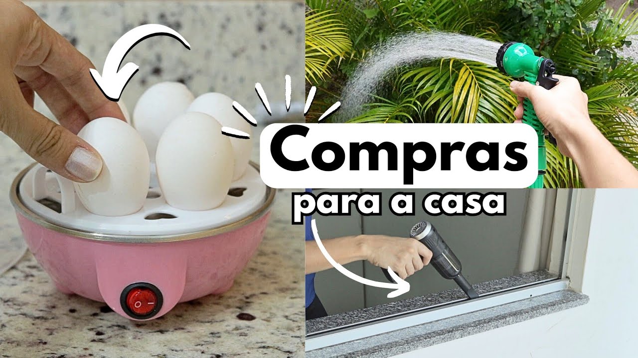 COMPRAS PARA CASA: Máquina de cozinhar ovos, mangueira mágica e + | Shopee e Mercado Livre