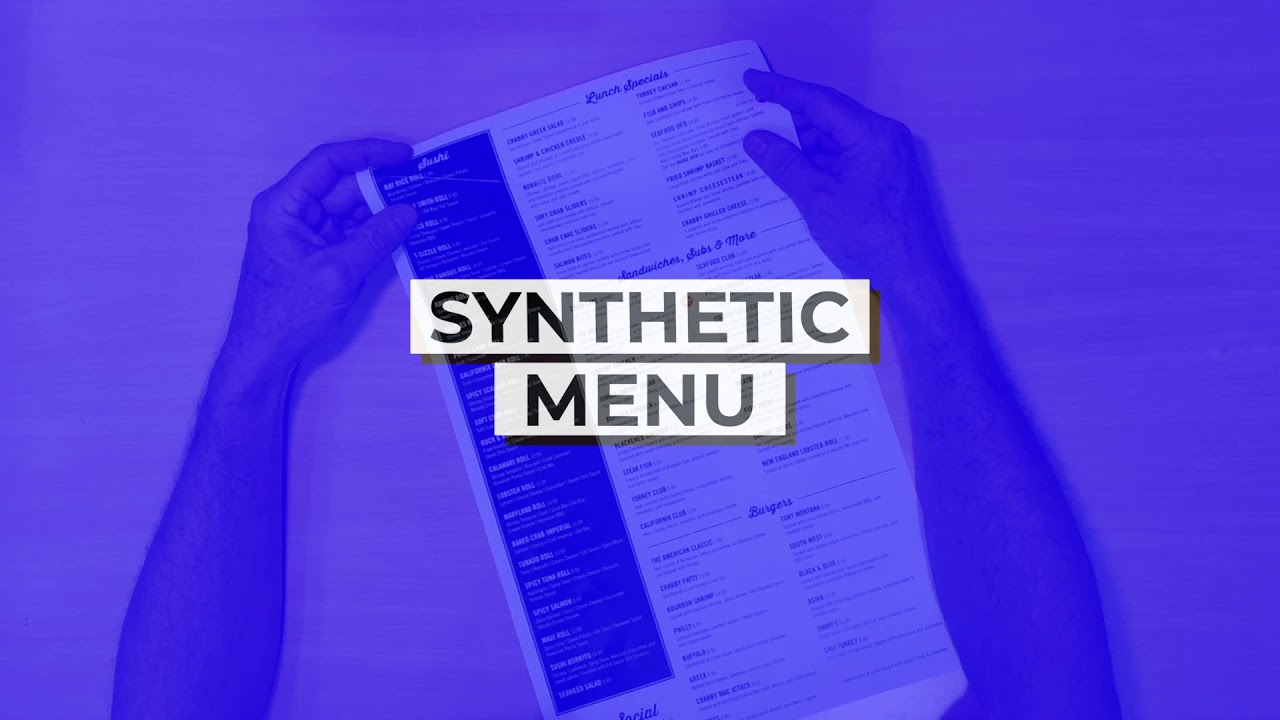 Sanitizable Plastic Menus