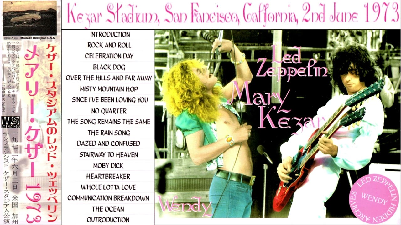 Led Zeppelin 733 June 2 1973 Kezar Stadium San Francisco