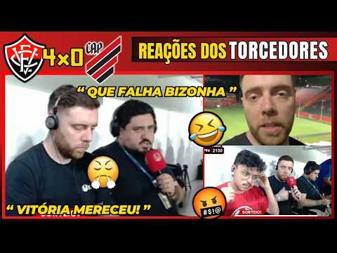 REAÇÕES DOS ATHLETICANOS PUTOS COM ELIMINAÇÃO VERGONHOSA! VITÓRIA 4x0 ATHELTICO PR - SANTOS FALHOU?