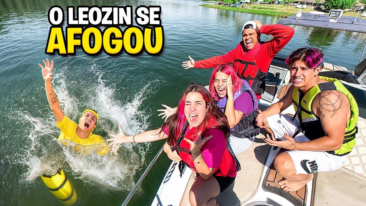 O LEOZIN SE AFOGOU NA LAGOA *Dia de barco com os rosa