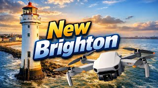 New Brighton Drone Flight| Lighthouse Views 🌊 River Mersey & Liverpool Skyline 🏙️ 