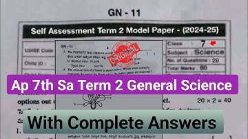 💯Ap 7th class general science Sa term 2 Model Paper with answers 2025|Sa2 7th science paper 2025