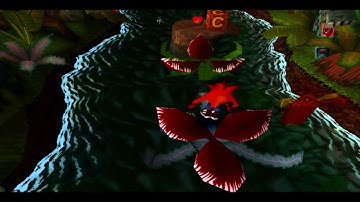 Crash Bandicoot (PS1) - Stage 5 - Upstream (100%)