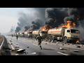 Happened Today 300 Trucks Carrying 20 000 Tons Of US Fuel Were Destroyed By Russian Forces