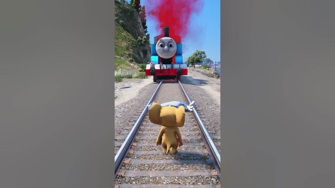 GTA V TOM AND JERRY VS THOMAS THE TRAIN #shorts #train