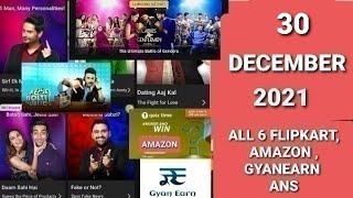 Win Phone|ALL 6 FLIPKART QUIZ ANSWERS TODAY |30 DECEMBER|FLIPKART QUIZ TODAY|FLIPKART ANSWERS TODAY