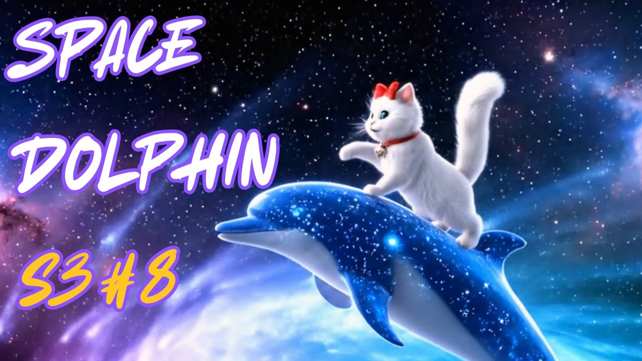 A Cute Cat Story: Lumi's Cosmic Voyage 🌌 Meeting Galaxy Dolphins ASMR (4K)