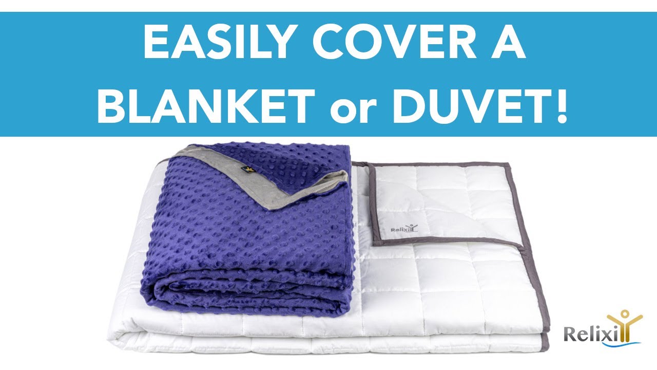 How To Attach Your Weighted Blanket Cover | Duvet Trick - YouTube