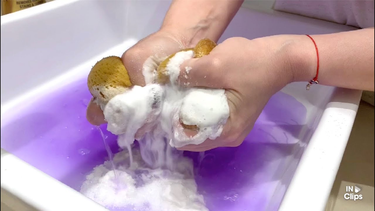 Trying BKF soft cleanser for the first time!!!! *MOUTHWATERING SOUNDS AND VISUALS* - sponge ASMR