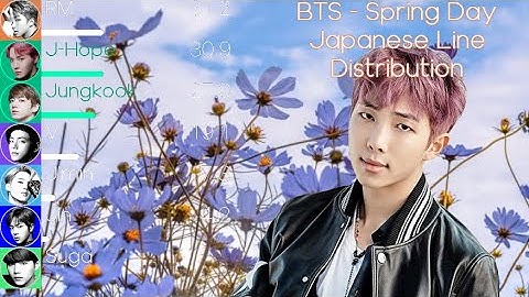 BTS (防弾少年団) - Spring Day Japanese Ver. Line Distribution (+Color Coded Lyrics)