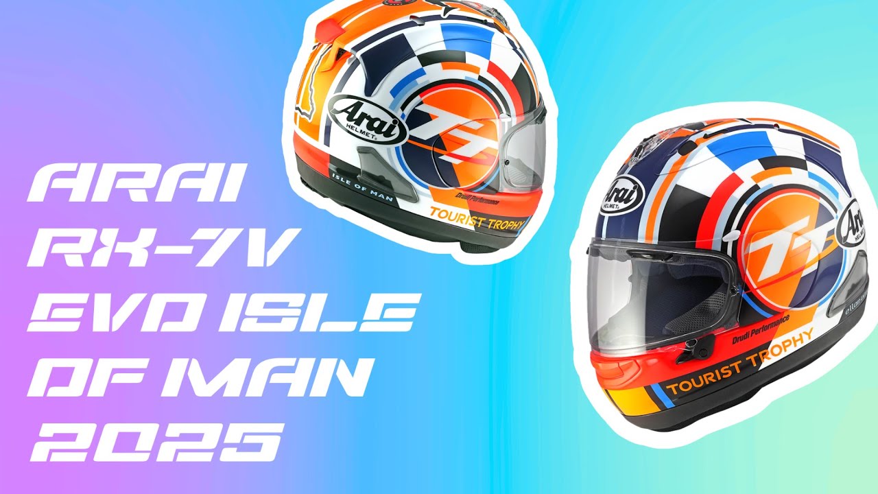 Arai RX-7V Evo Isle Of Man 2025 Helmet - YouTube