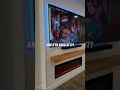 Floating fireplace with backlight