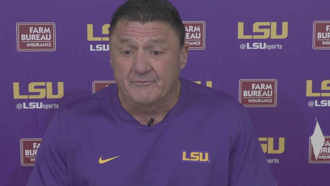 Ed Orgeron talks LSU QB Max Johnson & "Excitement" Over Improved Play of LSU Tigers