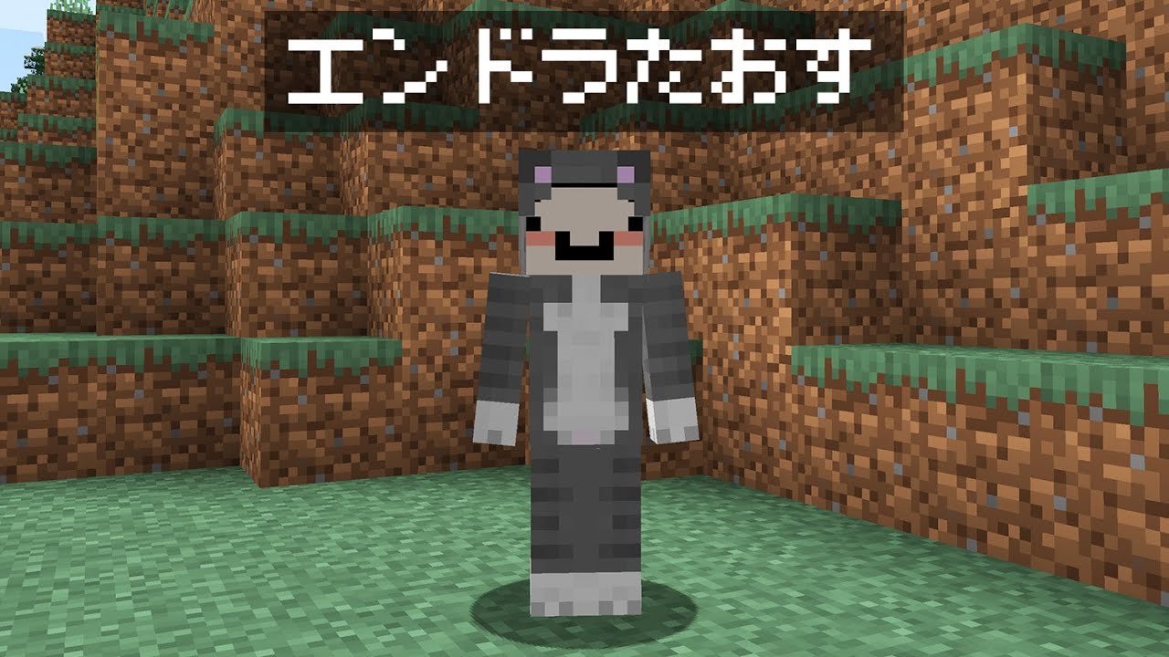 マイクラ 誰かおらふくんのエンドラrta記録抜くまで終われません 勝手に並走するネコおじ視点 Youtube