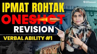 IPMAT Rohtak 2024 One Shot Revision | Verbal Ability #1 | IPMAT Rohtak Exam Preparation