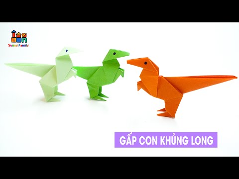 Cách Gấp Con Khủng Long Bằng Giấy Cực Dễ