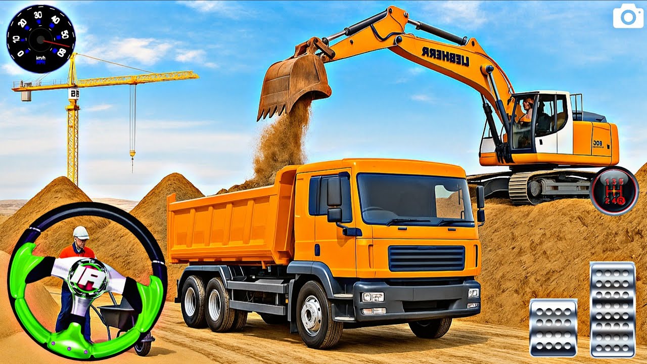 Real City Construction Jcb & Trucks Simulator | City Construction Driving Gameplay | 