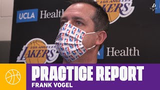 Frank Vogel talks about the team's focus today at practice | Lakers Practice