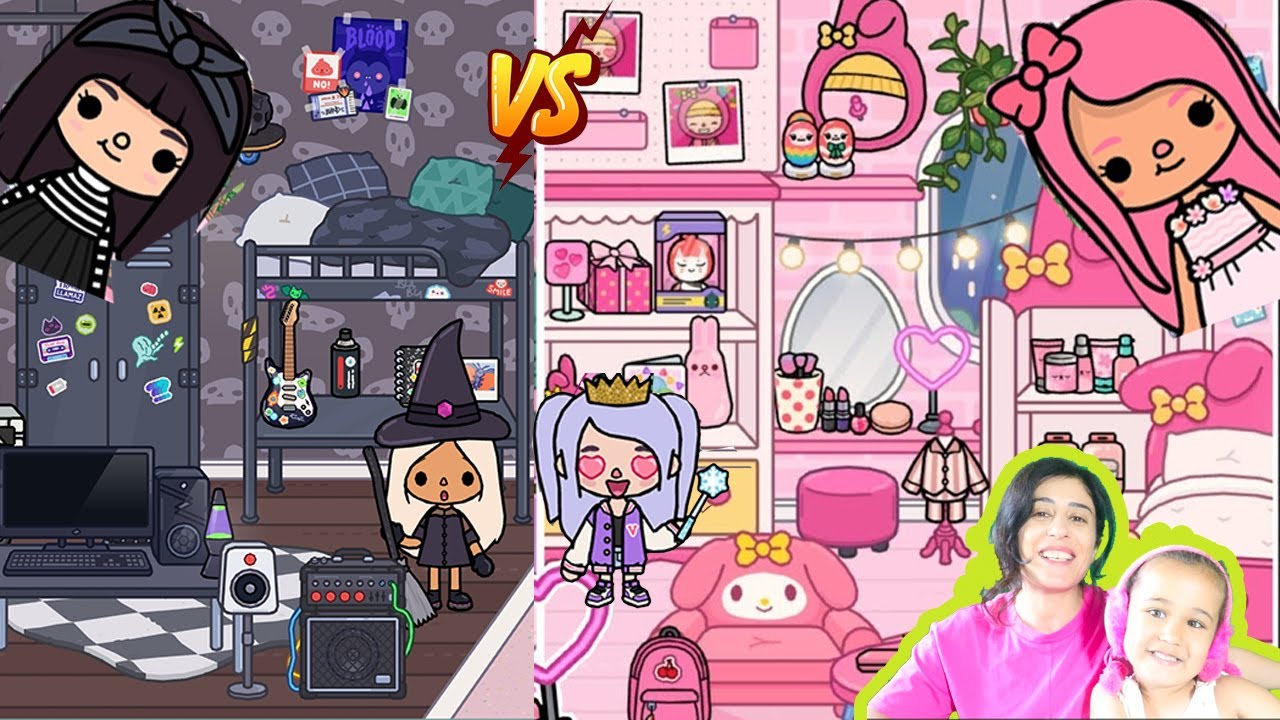 Neon Rainbow Toca Life World Yeni Evimizde Siyah Oda mı ve Pembe Odamı Daha Güzel Esra Games