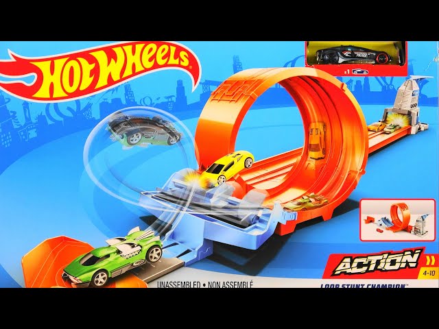 Hot Wheels Loop Stunt Champion Track Set with Dual-Track Loop