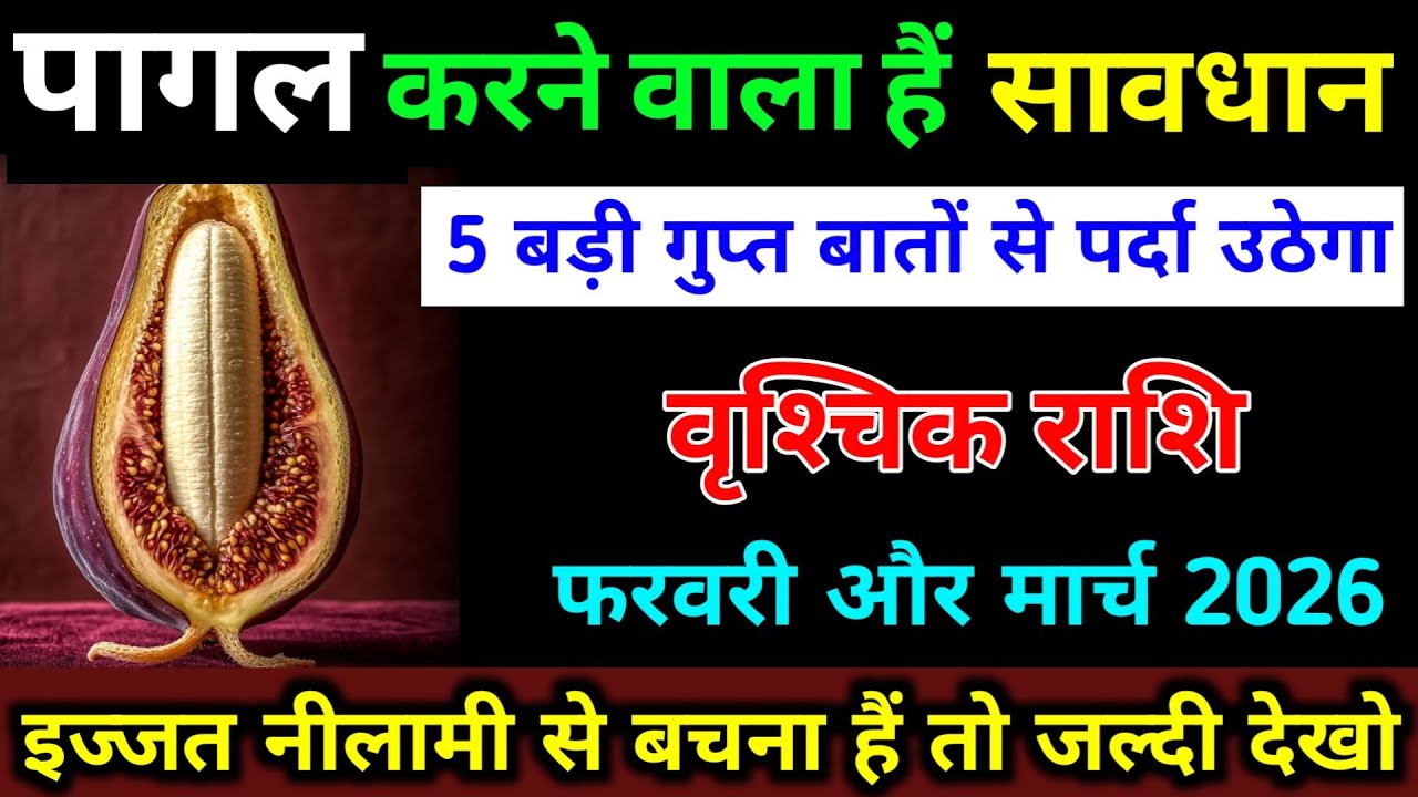 वृश्चिक राशि पागल करने वाला हैं सावधान 5 बड़ी गुप्त बातों से पर्दा उठेगा फरवरी और मार्च । Vrishchik 