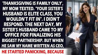 Information My Family Excluded Me From Thanksgiving, Then My Brother in Law Found Out Who I Was News