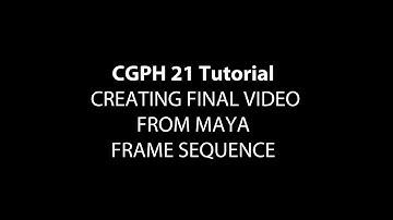 Maya   maya frames to video in after Effects