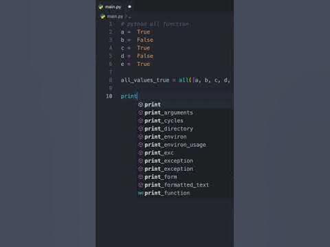 python all function - YouTube
