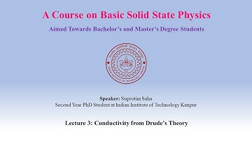 Lecture 03: Conductivity from Drude