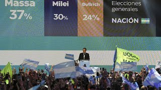 Argentine : le ministre de l'Economie Massa et l'ultralibéral Milei au second tour