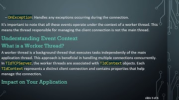 Understanding the TIdTCPServer.OnConnect Handler: Is It Executed in the Main Thread?