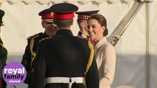 Duchess of Cambridge greets troops at spectacular military concert