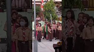 Kimora Menyanyikan Lagu Nasional Saat Pembukaan Literasi Sdn 16 Kramat Jati