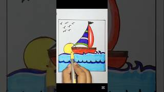 How To Draw A Boat In Water Easy Boat Drawing For Kids Step By Step Tutorial Zr Artology