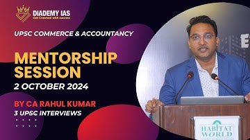 UPSC Commerce & Accountancy Optional Group Mentorship Session by CA Rahul Kumar (3 UPSC Interviews)