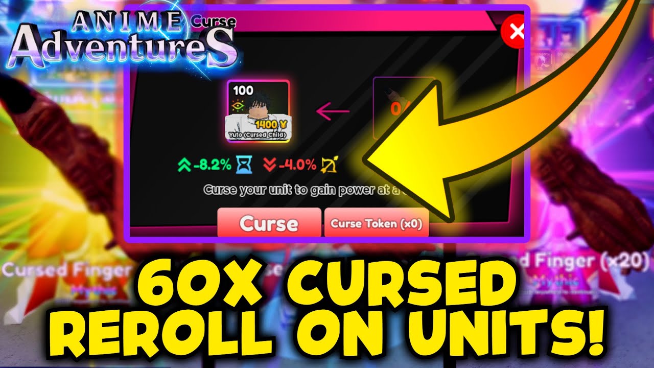 60x CURSED REROLL ON MY UNITS IN ANIME ADVENTURES! 