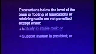 Construction Safety Video  Excavation Safety   The OSHA Exca