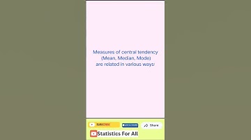 Relation between Mean, Median and Mode #mean #median #mode #relationship #statistics