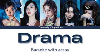 aespa (에스파) KARAOKE DUET | DRAMA | 5 Members | Backing vocals and Colors coded