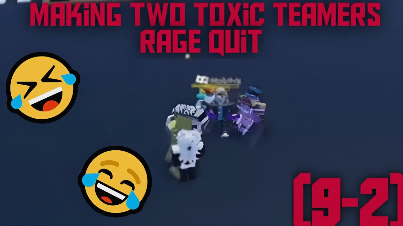 MAKING TOXIC TEAMERS RAGE QUIT!|N the jojo game (9-2)