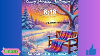 Relaxing 8:18 Winter Snowfall with Bird Sounds in Canton, MA - 1/11/25