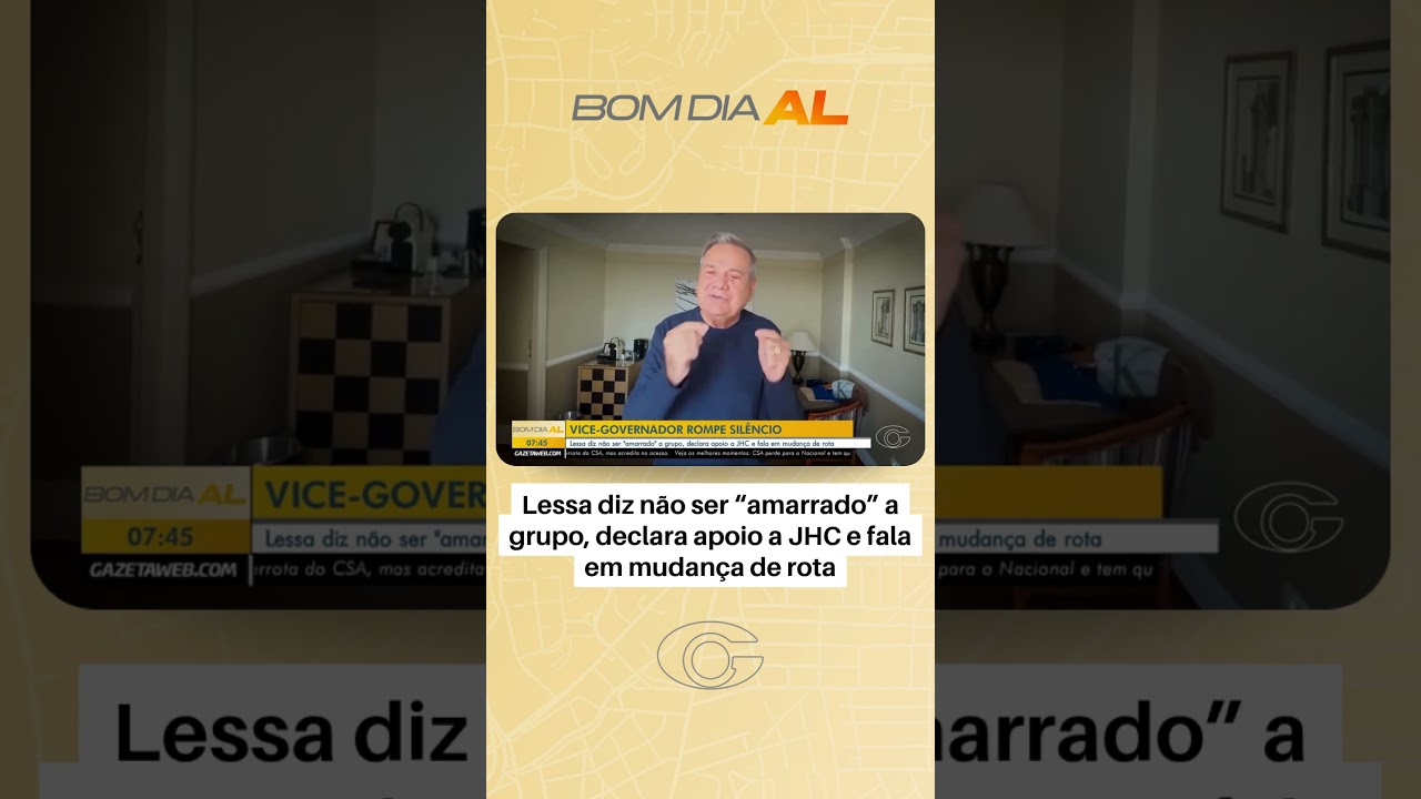 Lessa diz não ser “amarrado” a grupo, declara apoio a JHC e fala em mudança de rota