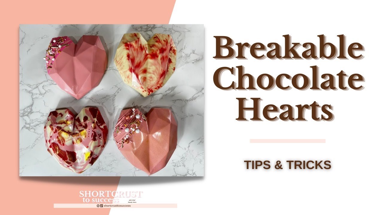 HOW TO MAKE BREAKABLE CHOCOLATE HEARTS TUTORIAL | No fail tips included