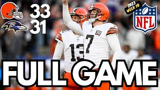 Browns HUGE Comeback vs Ravens! (Week 10 - 2023)